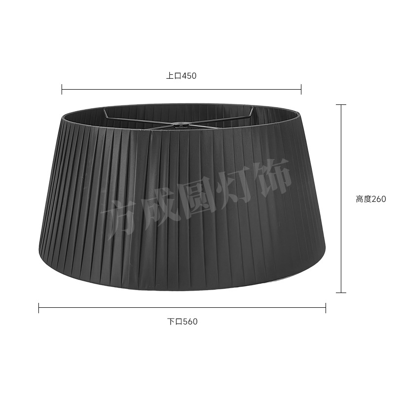 Pantalla de lámpara plisada cepillada de tela, lámpara de mesa redonda simple, lámpara de cabecera, lámpara de pie, lámpara de araña, pantalla de lámpara al por mayor
