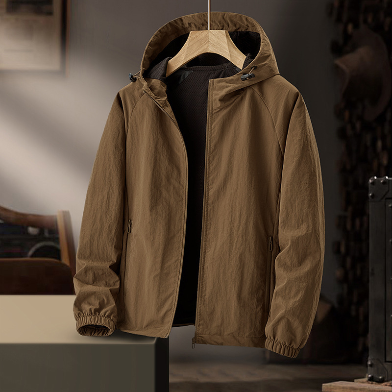 Men's light and thin travel windproof jacket