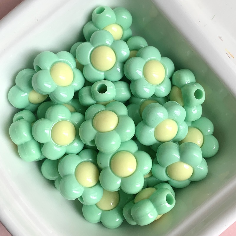アクリル小花五弁梅花隔珠diyアクセサリー携帯チェーンキーホルダー制作ビーズアクセサリー材料|undefined