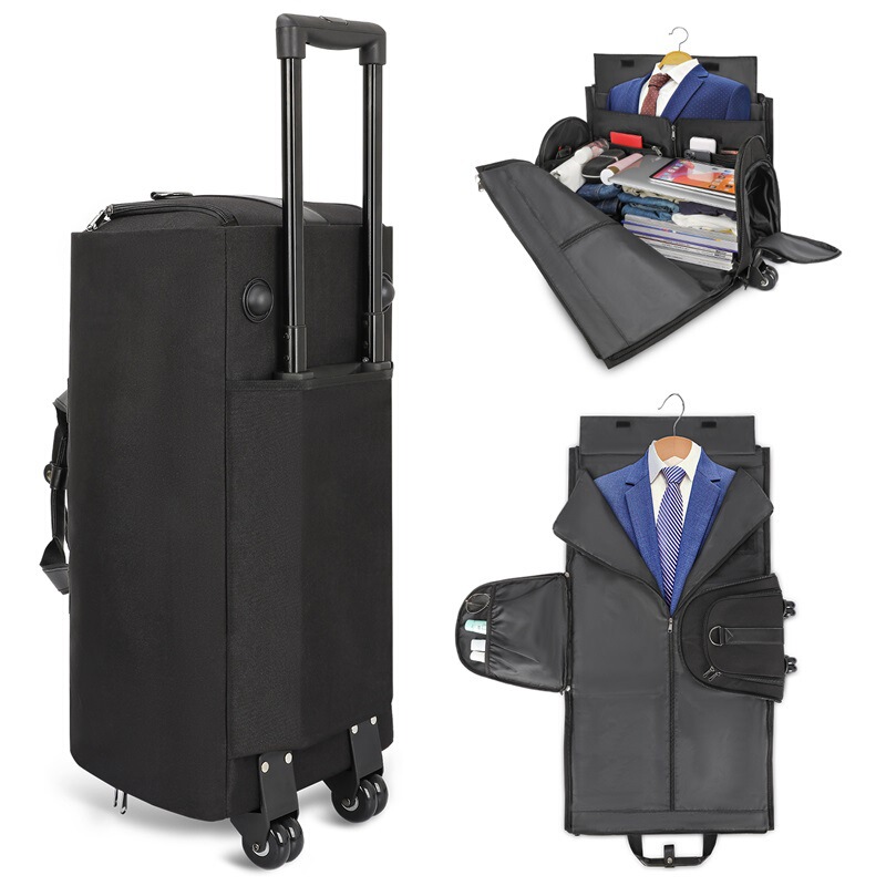 2026 New Folding Travel Bag, Suit Bag Cover, Anti-Wrinkle Trolley Bag for Business Trips, Portable Casual Travel Bag