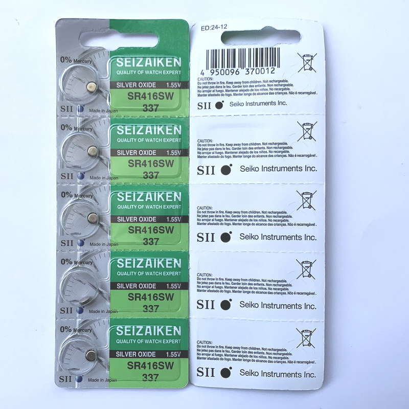 seizaiken精工337 SR416SW氧化银电池 低电流用