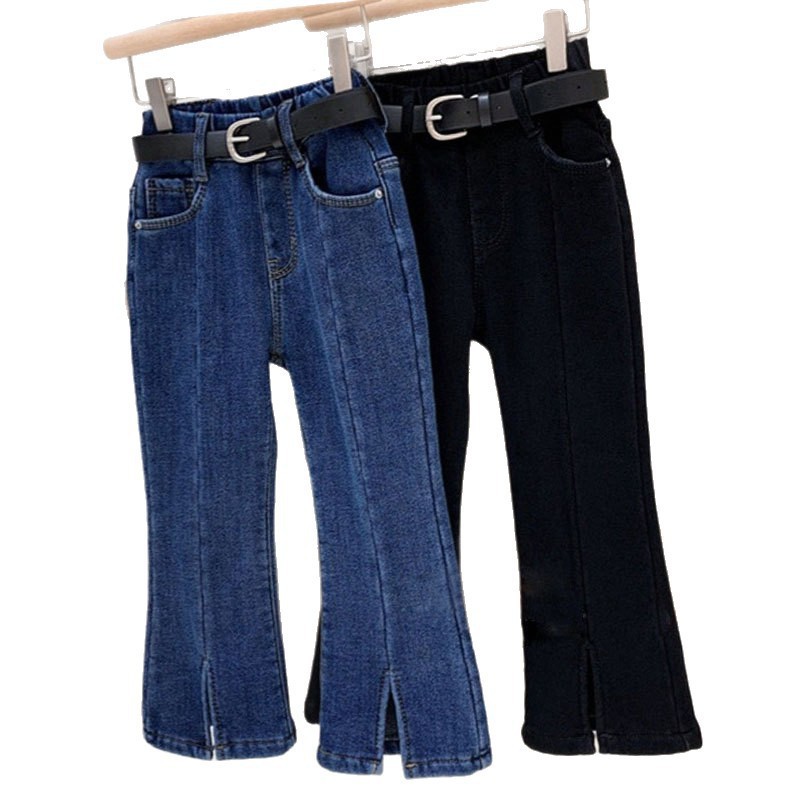 26 primavera y otoño nuevos jeans negros de niñas niños azul coreano delgado elegante coreano gorillas image 5