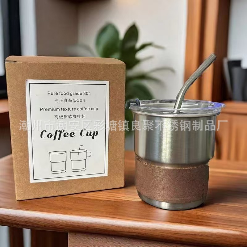 Caja de cuero de vaca (taza de arena de color real + cubierta de taza + cubierta de taza + paja)