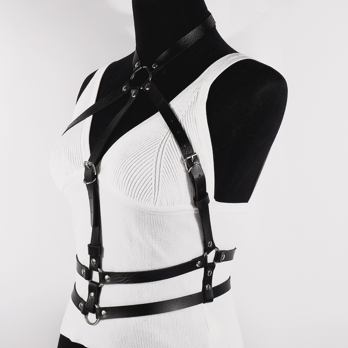 Sexy PU Leather Geometric Body Chain Belt