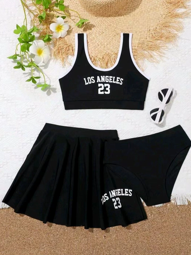 (Cross-border trading), fashionable children's swimwear, set, European style, 3 piece set