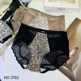 精品三条装魅丽翘豹纹丝语内裤女火辣细带包臀无痕纯欲三角裤女