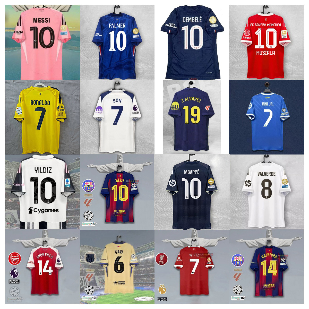 Camiseta de la Copa Mundial de Clubes 2526, Versión Tailandesa, Manga Corta, Versión para Fanáticos, de París, Chelsea, Barcelona, Real Madrid, Miami, Tottenham, Juventus