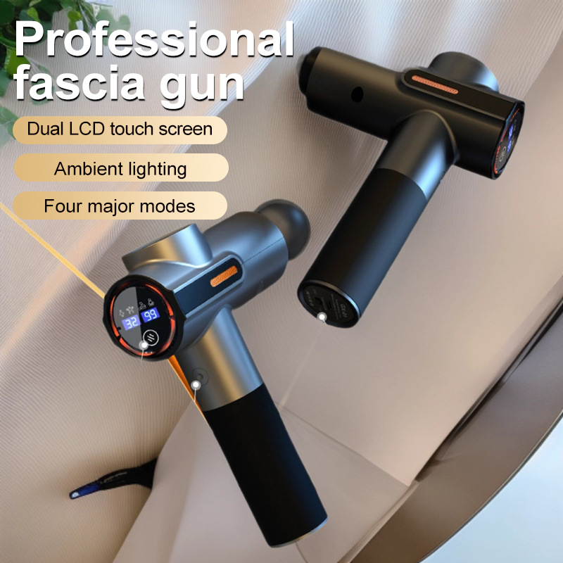 Professional-Grade Fitness Fascia Gun Muscle Relaxation Massager Smart Cervical Spine Massage Gun Mesenteric Instrument Cross-Border Fascia Gun