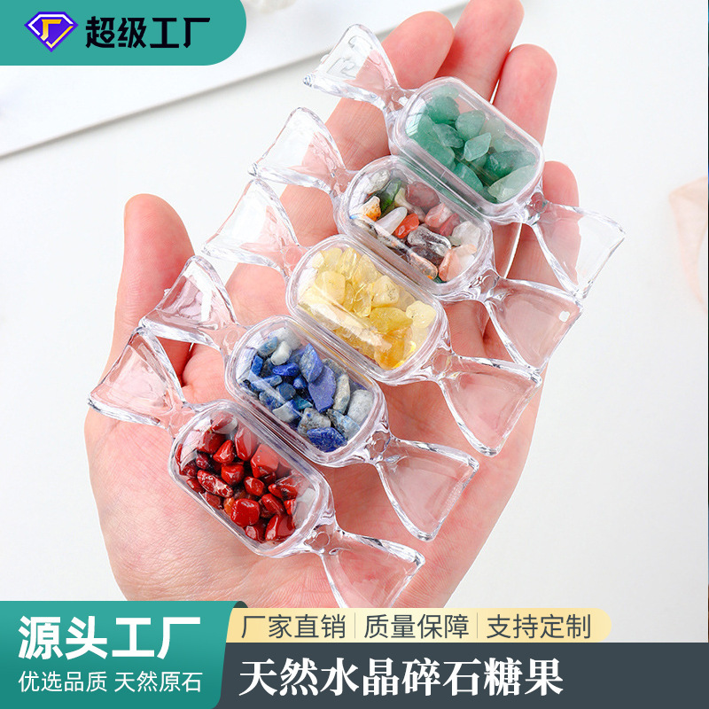 Đồ trang trí kẹo đá dăm pha lê tự nhiên pha lê thô đá bán quý khoáng sản nhãn Âu Mỹ trang trí Giáng sinh Quà Tặng trẻ em