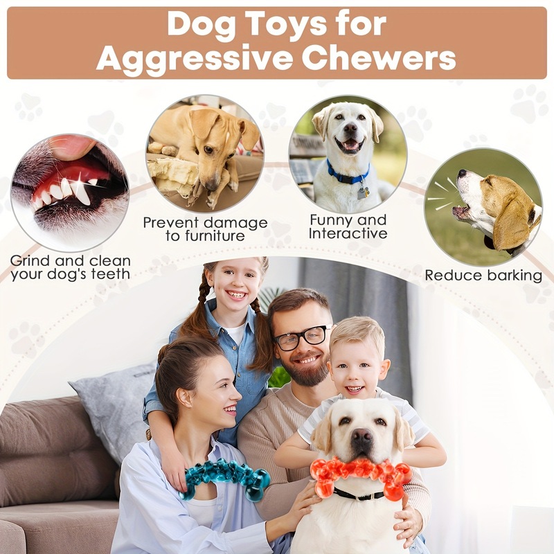 Large Dog Chew Toys: 2 Pack Dog Toys For Aggressive Chewers|undefined