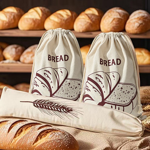 Bread Bag Snetic Bag Fixed Storage Cloth Bag Large Capacity Drawstring Bag Cotton Bag Multi-Function Storage Bag