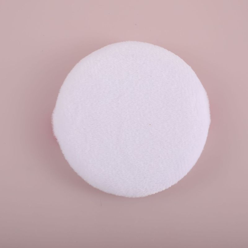宝拉植绒粉扑定妆棉粉扑手钩丝带亲肤柔软短绒干用化妆粉扑可批发|undefined