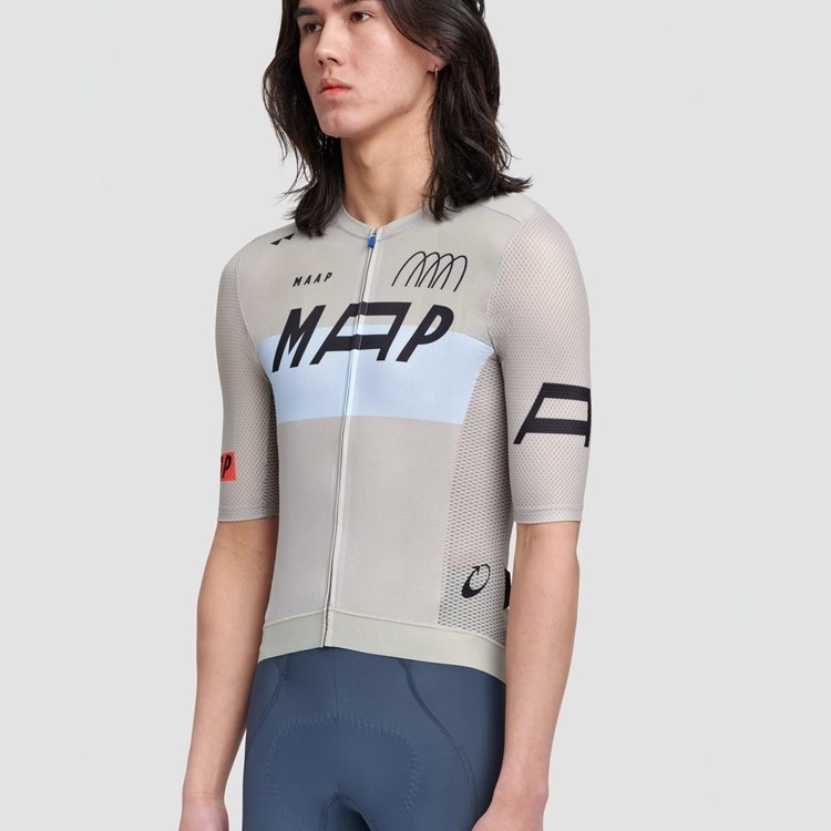 Maap New Short-Sleeved Cycling Clothing Spring and Summer Road Cycling Clothing for Men and Women Sun Protection Breathable Tops Quick-Drying Clothing