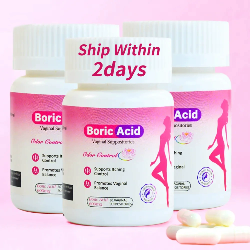 Трансграничные капсулы борной кислоты 30 капсул одна бутылка Boric Acid Capsules Suppostories
