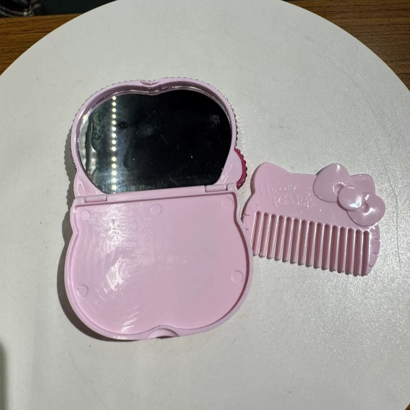 Hello Kitty, привет Kitty, маленькое зеркало, щетка для спальни, складной набор для путешествий, котёнок