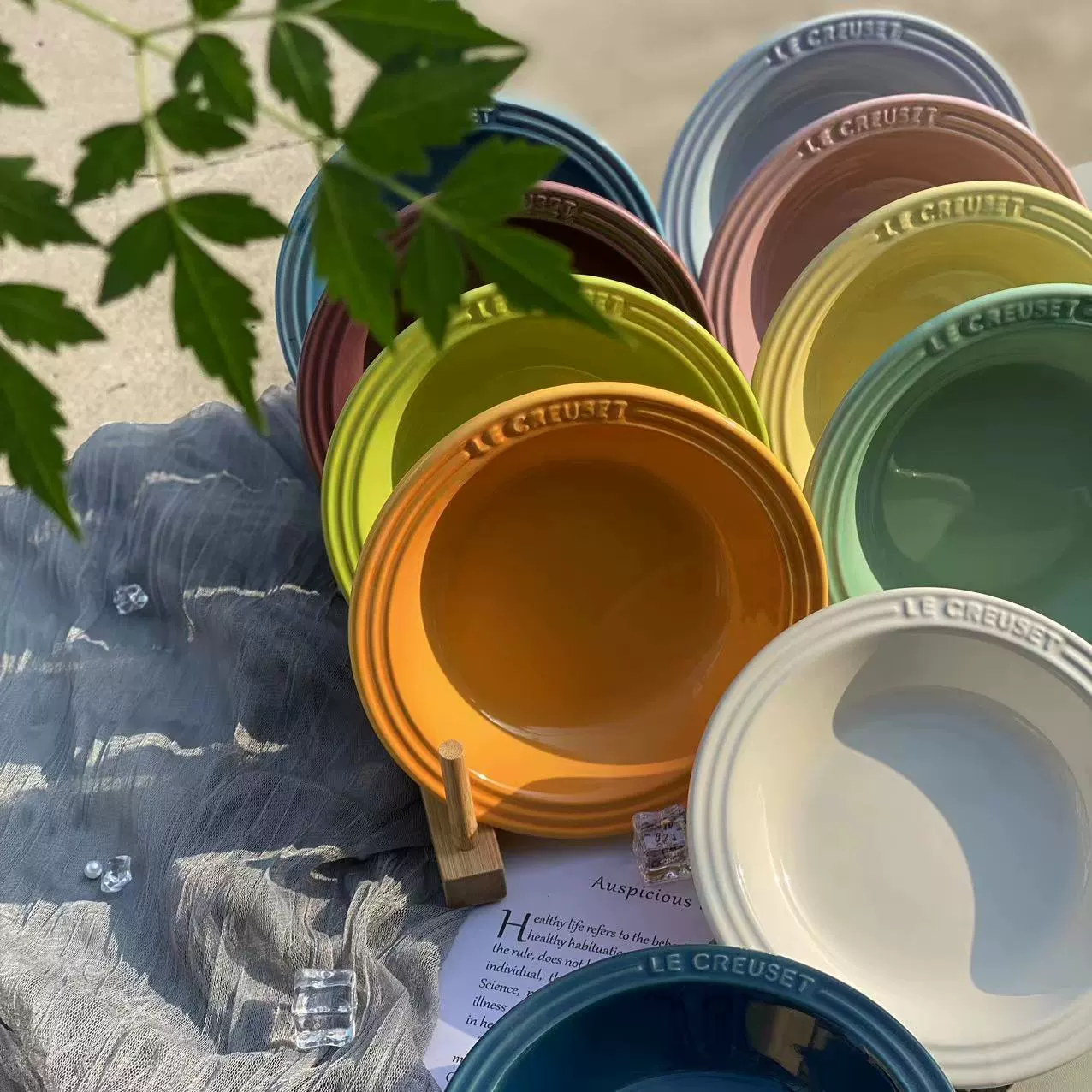 Керамическая посуда Le Creuset Cool Ceramics 15см сетевая тарелка-поднос глубокая круглая, подарочная коробка, вариации цвета