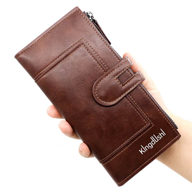Women's long wallet European and American fashion mobile phone Baotou PU leather multi-card slot clutch bag casual coin bag