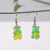 Brand cartoon transparent Japanese earrings for elementary school students, with little bears