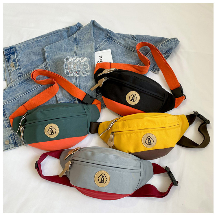 Unisex Classic Style Color Block Oxford Cloth Waist Bags display picture 7
