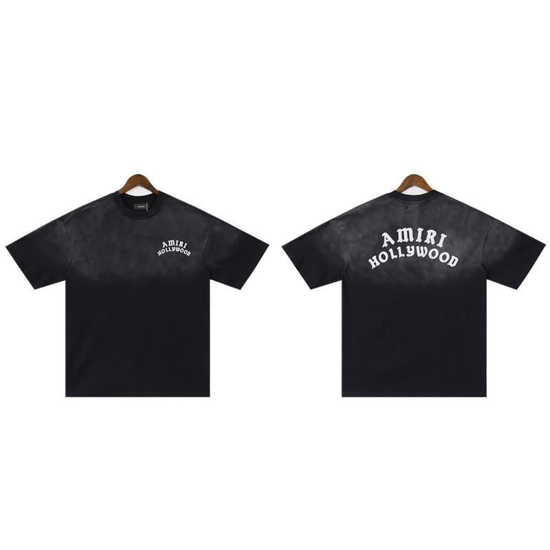 貿易クロスAm新文字クラシックプリント半袖男女同型カップルTシャツiri夏高iri製品タイプ|undefined