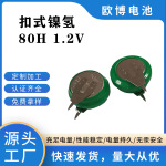 批发镍氢纽扣式80mah草坪灯定计时插座捕蜂器1.2V带焊脚充电电池