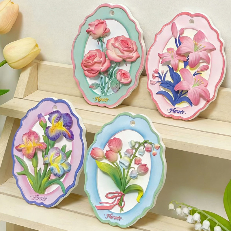 【Aromatherapy Hanging Pendant】Iris, Lily of the Valley, Lily, Rose Scented Aromatherapy Plaster Blank DIY Material Kit 【Aromatherapy Hanging Pendant】Iris, Lily of the Valley, Lily, Rose Scented Aromatherapy Plaster Blank DIY Material Kit