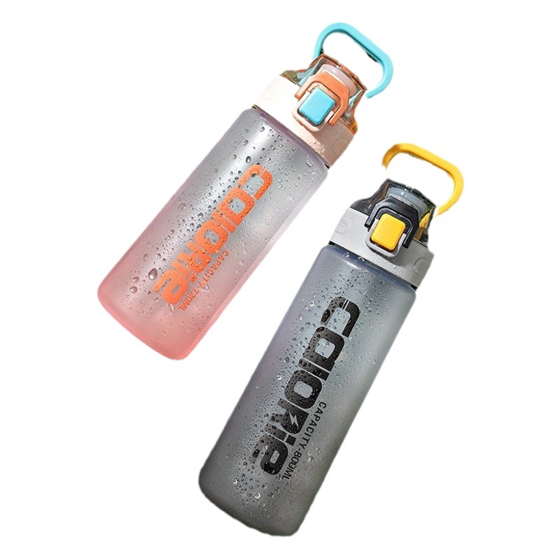 Nuevo Amazon Comercio exterior gradiente de plástico estudiante bebida directa taza 800ml al aire libre fitness deportes