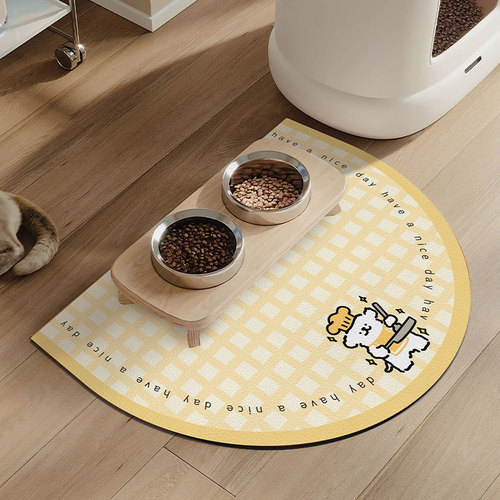Pet Water Absorbent Mat for Cats and Dogs, Eating Bowl Mat, Absorbent, Anti-Slip, Easy to Clean, Diatomaceous Earth Floor Mat