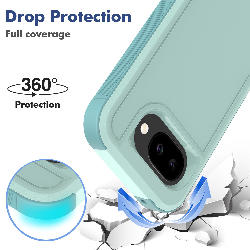 구글 픽셀 10A 10 Pro XL 9 Pro XL 호환 2in1 솔리드 컬러 충격방지 TPU 휴대폰 케이