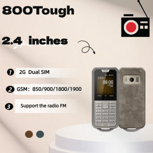 Cross-Border Mobile Phone 800 Tough Non-Smartphone Elderly Phone Straight Button Function Foreign Trade Small Mobile Phone Wholesale