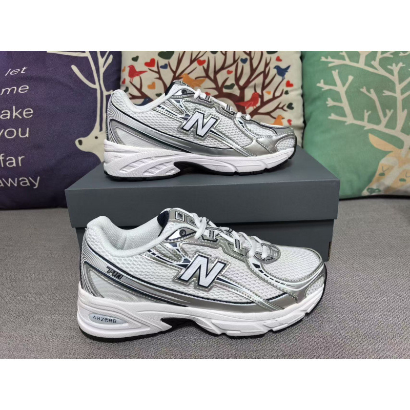 純粋なオリジナル NB740 ランニングシューズ通気性メッシュスポーツシューズ男性と女性のレトロ高さ増加お父さん靴カップルファッショントレンディな靴|undefined