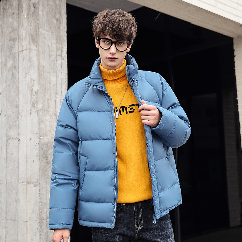 Vīriešu apģērbs Jauna ziemas vīriešu kokvilnas jaka vīriešu īsa kokvilnas jaka liela izmēra brīva silta jaka vīriešiem_voghion.com