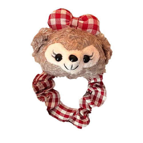 Cute Shirley Rose hair tie, college style JK style red plaid doll, sweet Japanese hair accessories wholesale