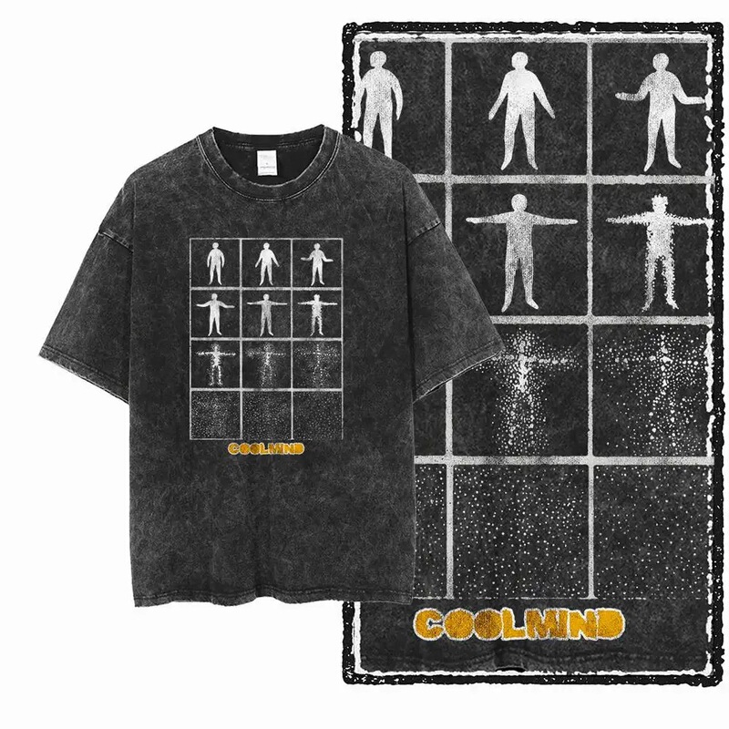 G Pure Cotton Men's Cool Coolmind Pattern T-Shirt | Acid-Washed Street Style Large Size Short-Sleeved T-Shirt for Men G Pure Cotton Men's Cool Coolmind Pattern T-Shirt | Acid-Washed Street Style Large Size Short-Sleeved T-Shirt for Men
