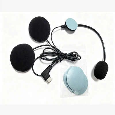 Ejeas Original V6Pro+V4Plus Motorcycle Helmet Headset - ejeas-v6-pro-typec-single-earphonevelcro