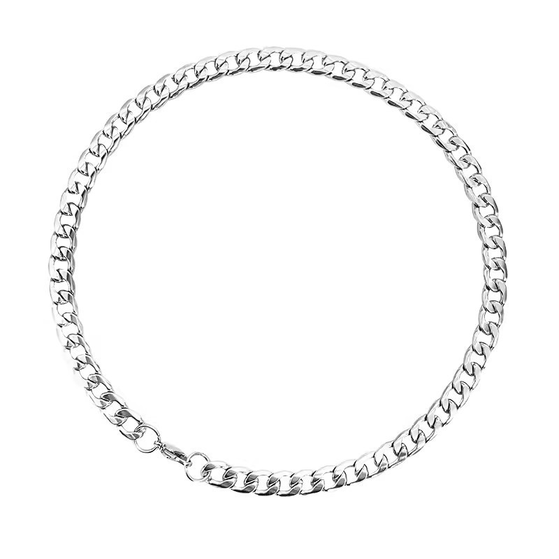 Two-tone Layered Chain Necklace Set Gold And Silver Minimalist_voghion.com