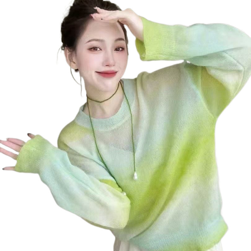 韓国版馬海毛デザインchiセーター春秋2025新型ゆるい上着ニット|undefined