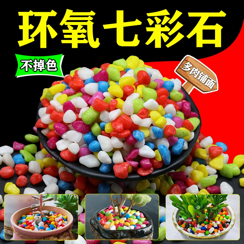 Красочный камень Горшечное суккулентное растение брусчатка дождь цветок камень аквариум пейзаж маленький каменный цветочный горшок украшение красочный камень