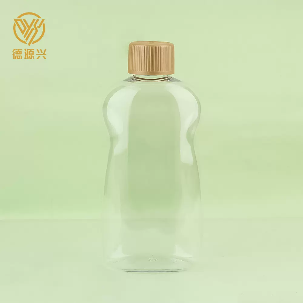 强生瓶婴儿润肤乳空瓶透明塑料沐浴露扁瓶300ml精油瓶螺纹pet带瓶