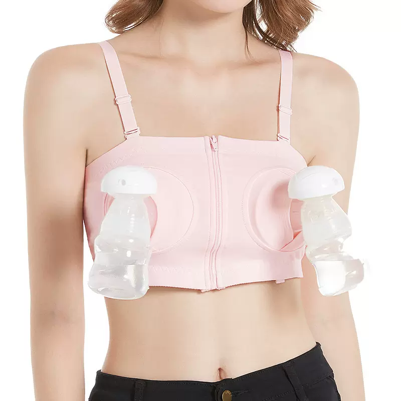 批发免手扶吸奶内衣吸奶器文胸大码孕妇哺乳无钢圈产后母乳可哺乳