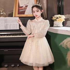 女童礼服轻奢小众儿童生日钢琴公主演出服主持人花童婚礼