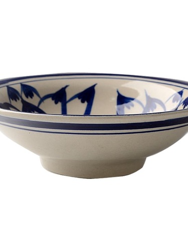 中式面碗4寸10个装斗笠酒碗陶瓷复古餐具商用怀旧老式浅碗馄饨瓷
