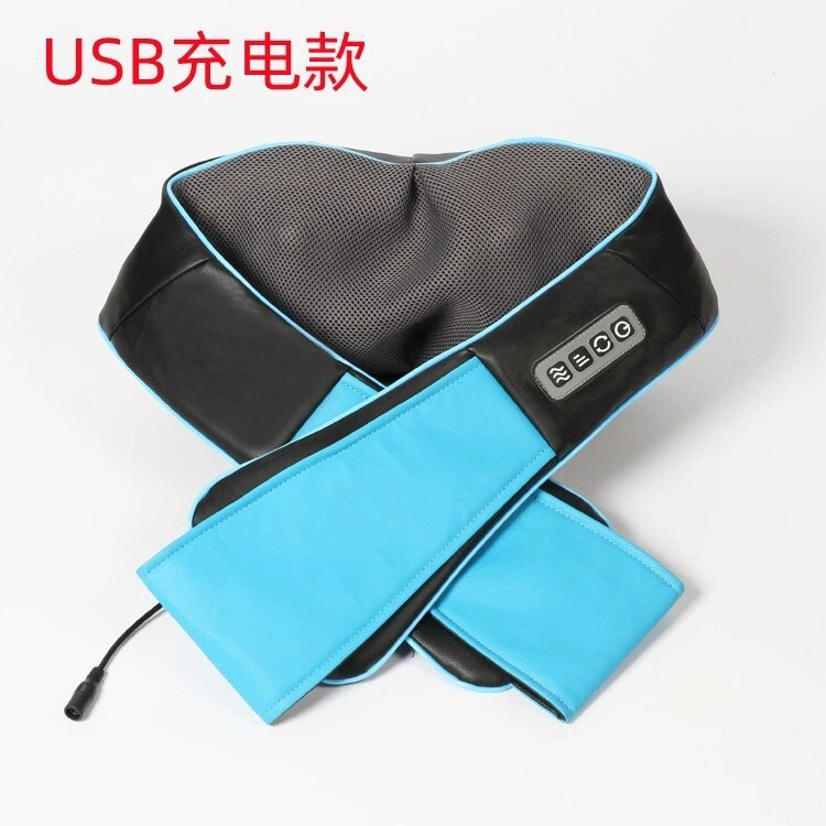 新しい USB 充電式車用家庭用頚椎マッサージャー肩と首スマートもみ腰マッサージショールマッサージャー|undefined