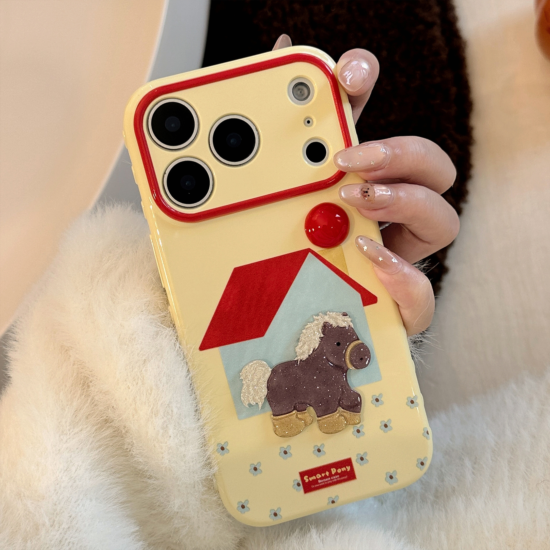 Protective Phone Case For Iphone 17 16 15 14 13 12 11 Series Red Pony_voghion.com