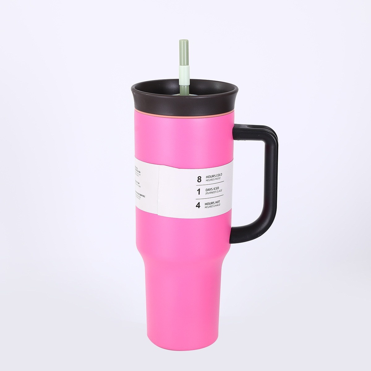 Cross-border 40oz taza de hielo de paja de gran capacidad 304 taza de aislamiento térmico de acero inoxidable mango portátil al aire libre taza de automóvil