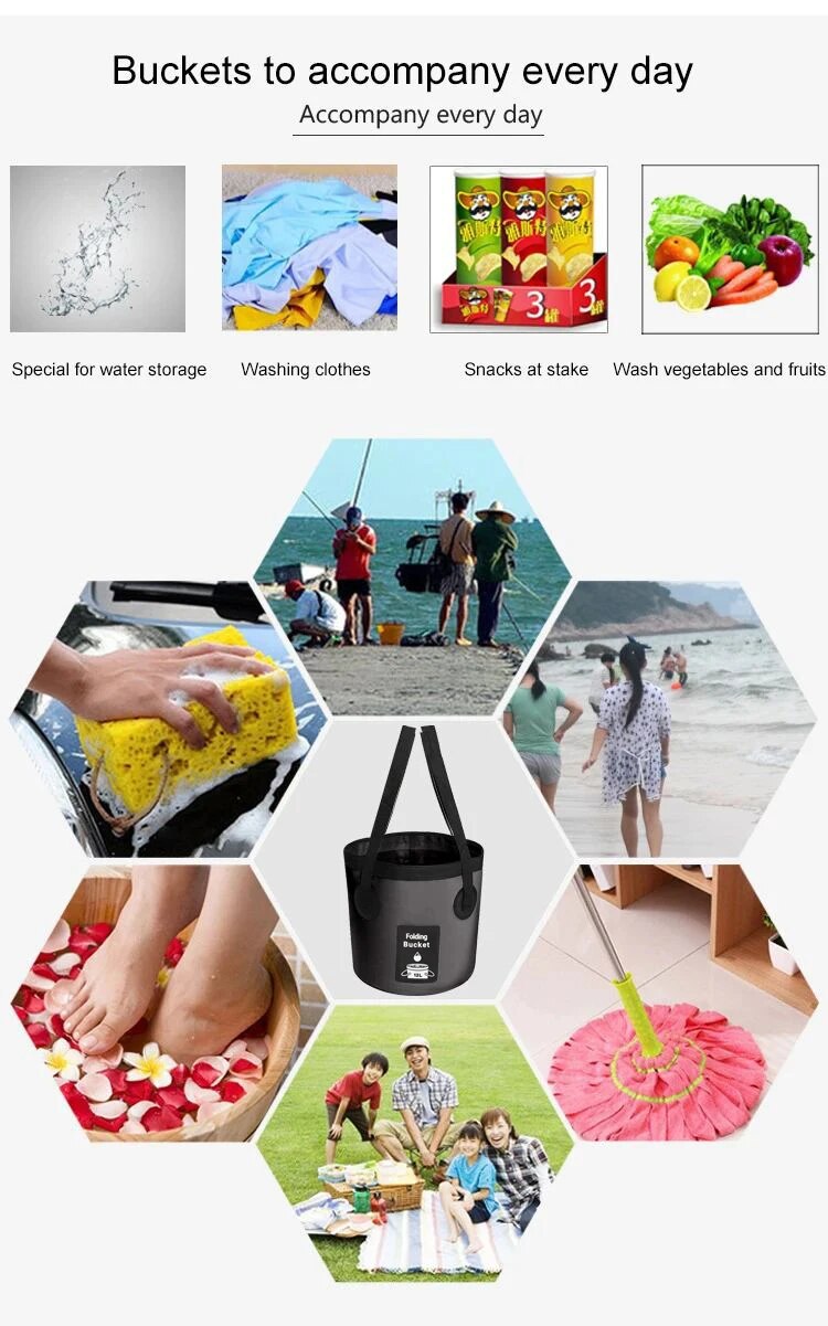 Hot outdoor convenient box, car wash integrated molding fishing bucket, folding water bucket_voghion.com