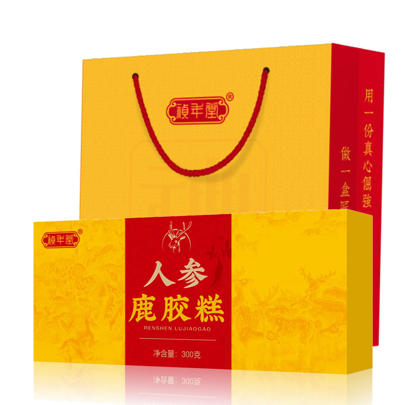 Ginseng antler cake instant deer glue cake deer antler cake dried ginseng gift box ginseng slices non-ginseng deer whip cream snacks