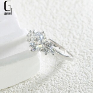18K Gold Women's High-End Diamond Ring Inlaid with Cvd Cultivated Diamonds from Source K Gold Factory with Direct Supply of Materials and Materials by Igi