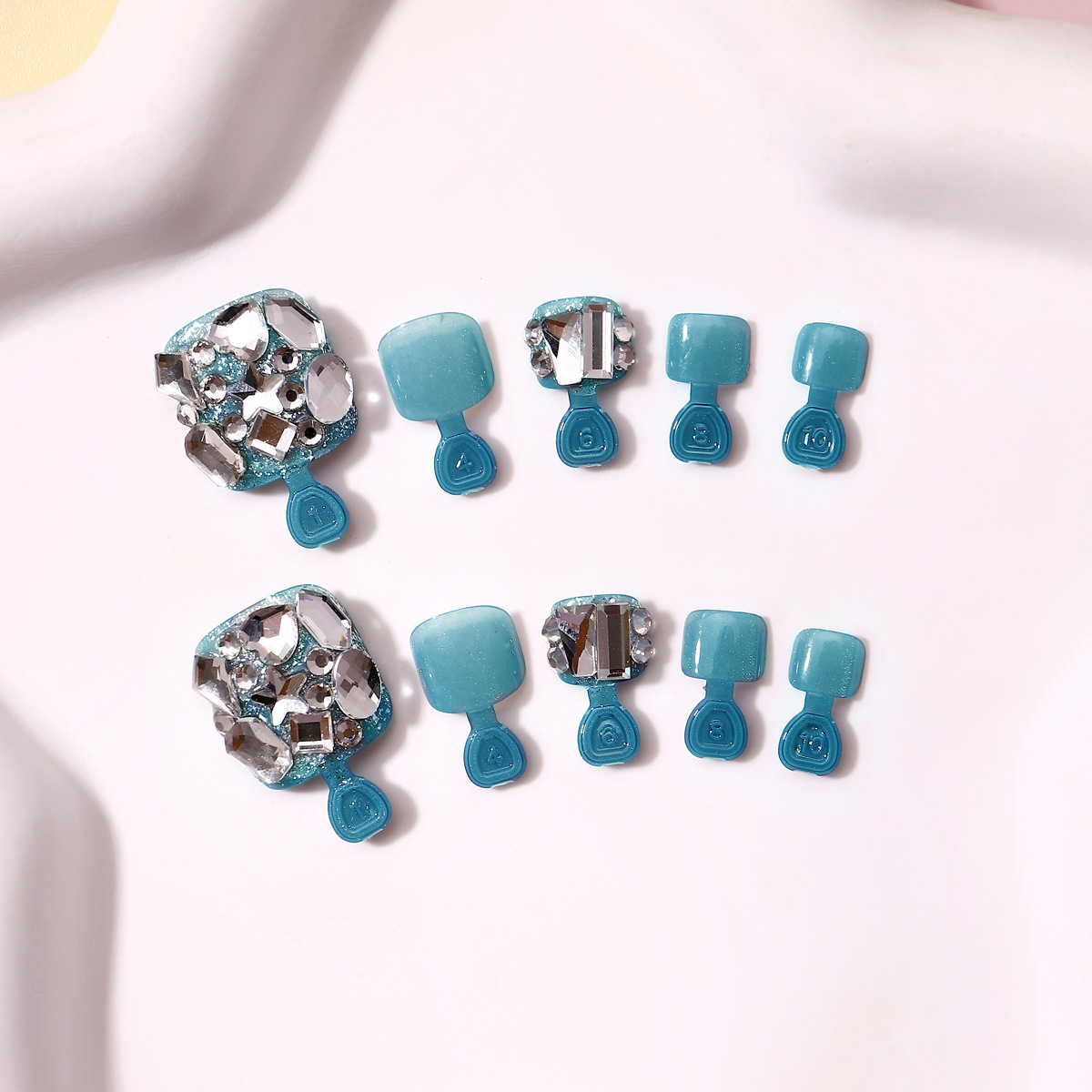 Parche de uñas de pies blancos de verano Parche de uñas de pies Parche de uñas de pies