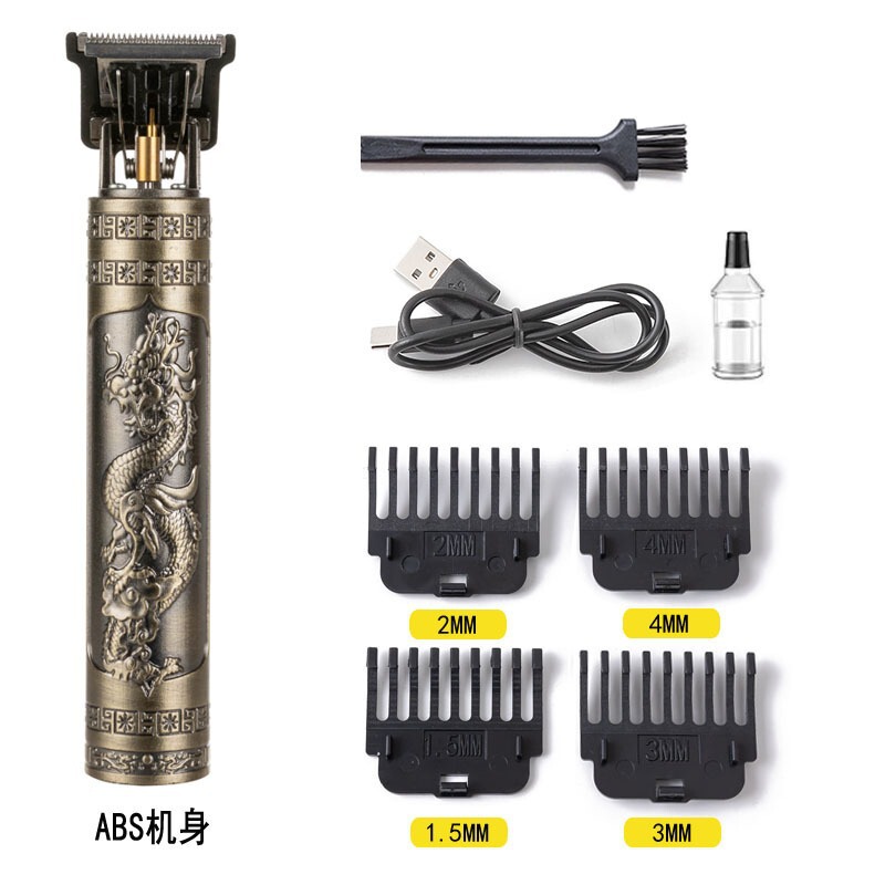 クロスボーダーt9理髪器散髪電動バリカンヘッド電気バリカンヘッドカミソリ充電式彫刻剃刀|undefined